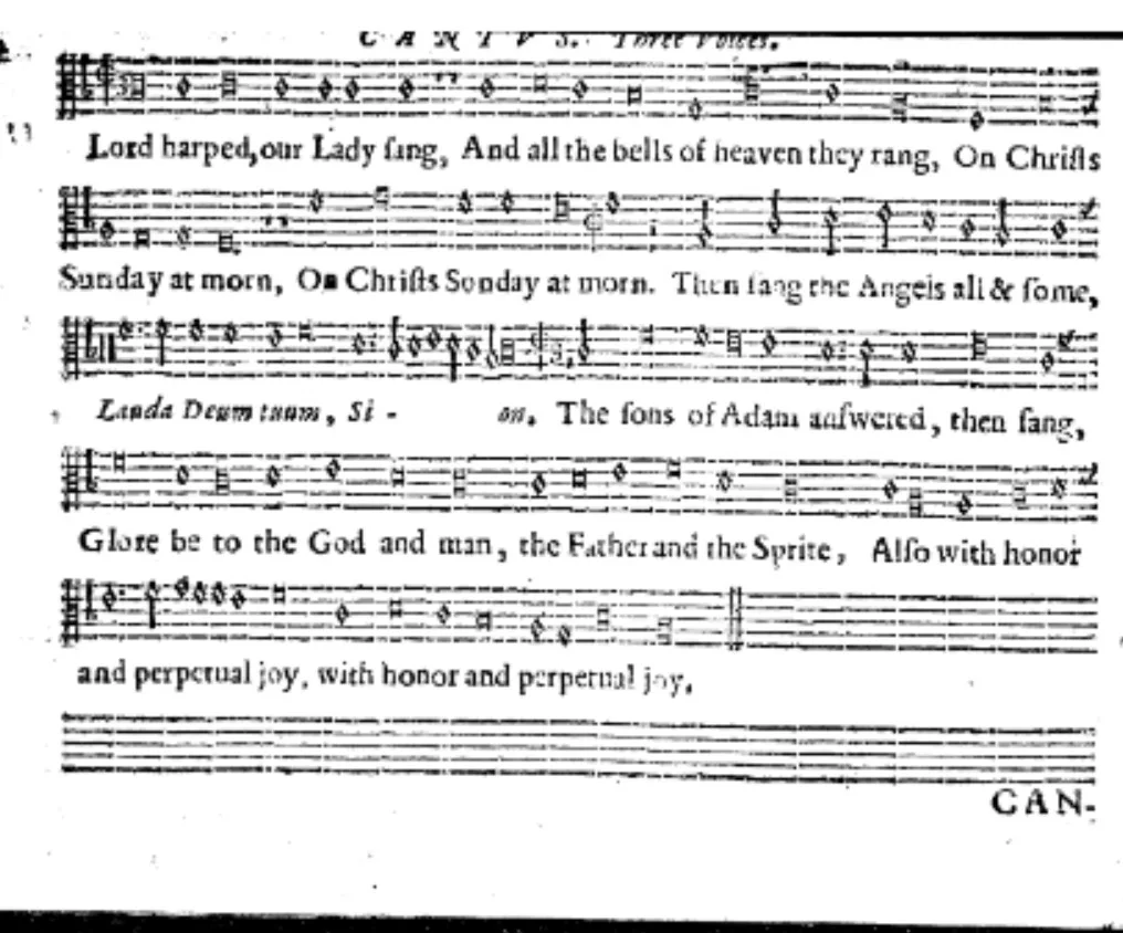 extract from Forbes's Cantus, 1666